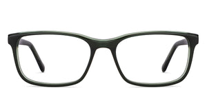 Green Rectangle Full Rim Men Eyeglasses by Fossil-201231