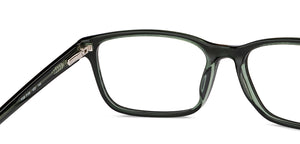 Green Rectangle Full Rim Men Eyeglasses by Fossil-201231