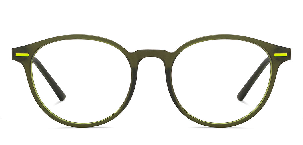 Green Round Full Rim Unisex Eyeglasses by Lenskart Air-210788