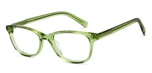Green Rectangle Full Rim Unisex Eyeglasses by John Jacobs-152889