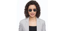 Load image into Gallery viewer, Gold Rectangle Full Rim Unisex Sunglasses by Lenskart STUDIO-207737