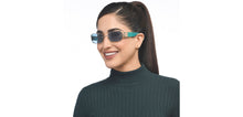 Load image into Gallery viewer, Gold Rectangle Full Rim Unisex Sunglasses by John Jacobs-209447