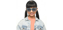 Load image into Gallery viewer, Green Geometric Full Rim Kids Sunglasses by Hooper-213660