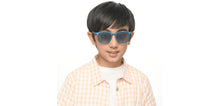 Load image into Gallery viewer, Green Geometric Full Rim Kids Sunglasses by Hooper-213660