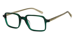 Green Square Full Rim Unisex Eyeglasses by John Jacobs-153091