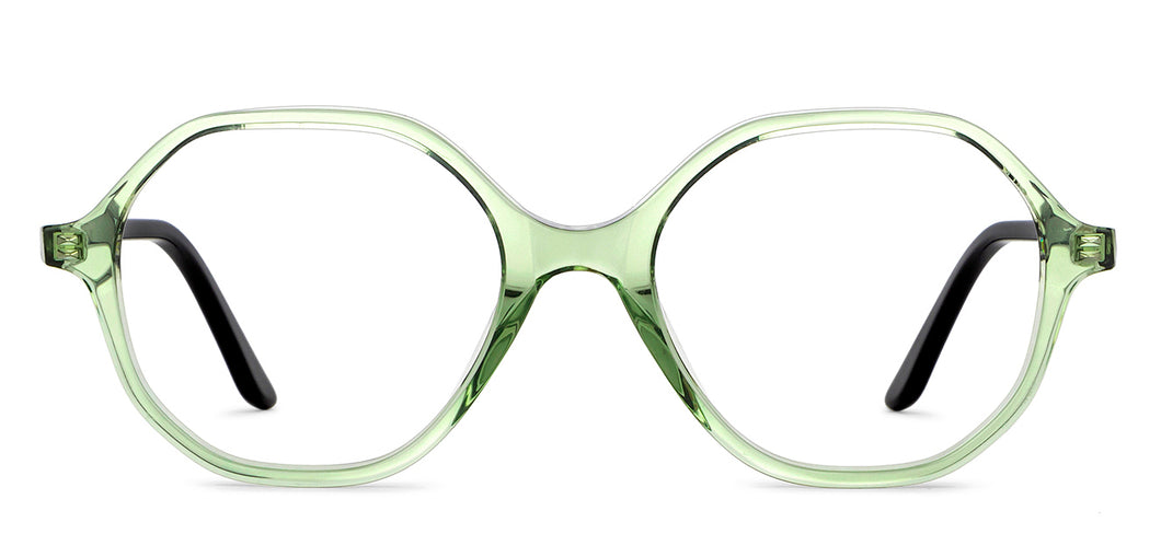 Green Geometric Full Rim Unisex Eyeglasses by Vincent Chase-152901
