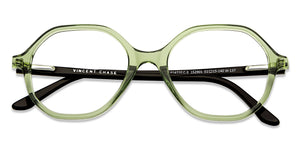 Green Geometric Full Rim Unisex Eyeglasses by Vincent Chase-152901