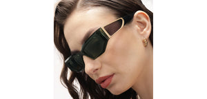 Green Rectangle Full Rim Women Sunglasses by John Jacobs-216825