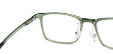 Load image into Gallery viewer, Green Rectangle Full Rim Unisex Eyeglasses by Lenskart Air-151736