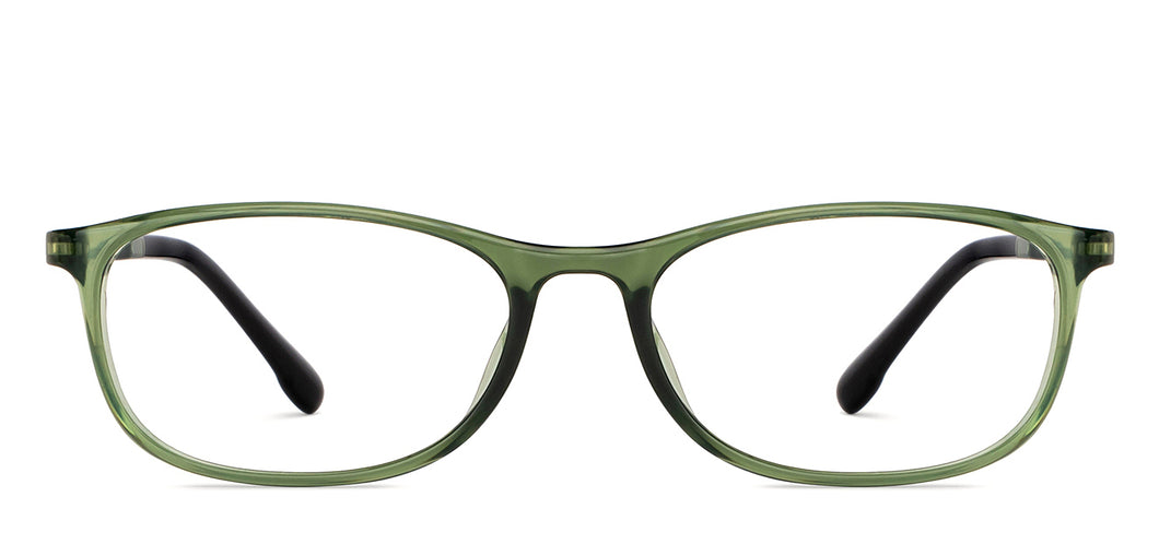 Green Rectangle Full Rim Unisex Eyeglasses by Lenskart Air-200546