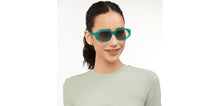 Load image into Gallery viewer, Green Geometric Full Rim Unisex Sunglasses by Vincent Chase Polarized-206911