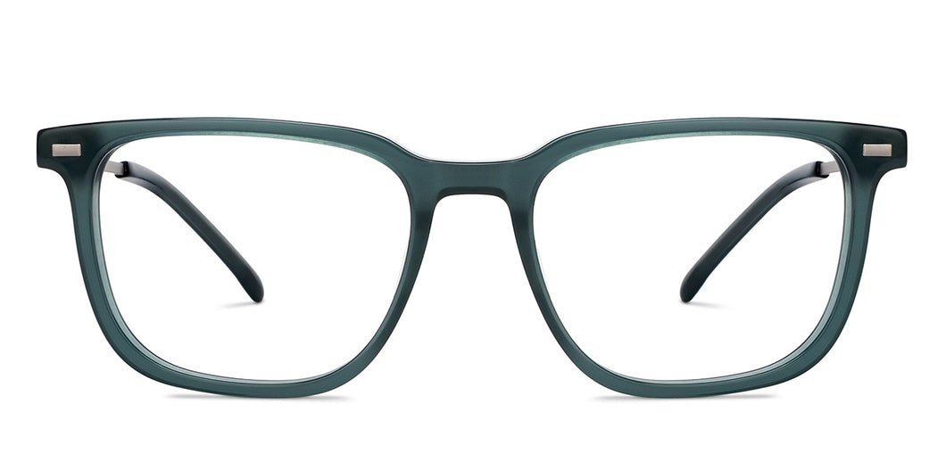 Green Rectangle Full Rim Unisex Eyeglasses by Vincent Chase-208245