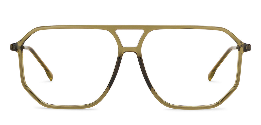 Green Aviator Full Rim Unisex Eyeglasses by Lenskart Air-201273