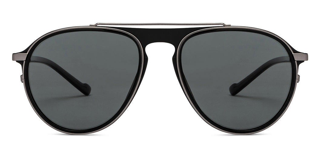 Black Aviator Full Rim Unisex Sunglasses by Lenskart STUDIO-205473