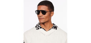 Black Aviator Full Rim Unisex Sunglasses by Lenskart STUDIO-205473