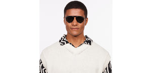 Black Aviator Full Rim Unisex Sunglasses by Lenskart STUDIO-205473