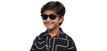Load image into Gallery viewer, Black Rectangle Full Rim Kids Sunglasses by Hooper-212047