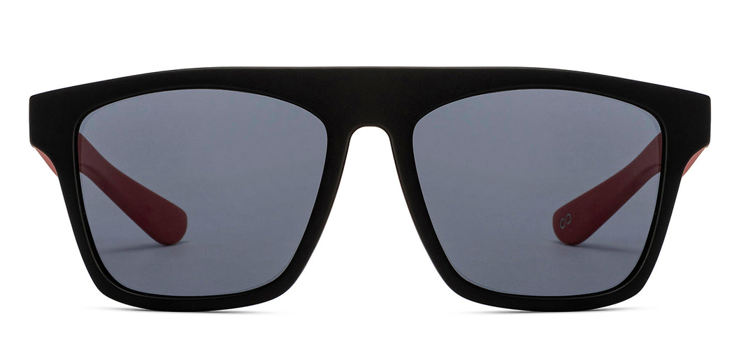 Black Rectangle Full Rim Kids Sunglasses by Hooper-212053