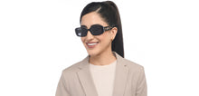 Load image into Gallery viewer, Black Rectangle Full Rim Women Sunglasses by John Jacobs-209439