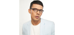Black Rectangle Full Rim Unisex Eyeglasses by Lenskart Air-204169