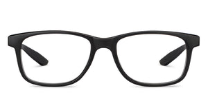 Black Rectangle Full Rim Unisex Eyeglasses by Lenskart Air-204169