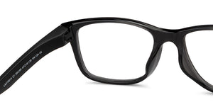 Black Rectangle Full Rim Unisex Eyeglasses by Lenskart Air-204169