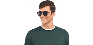 Black Rectangle Full Rim Unisex Sunglasses by Vincent Chase-209526