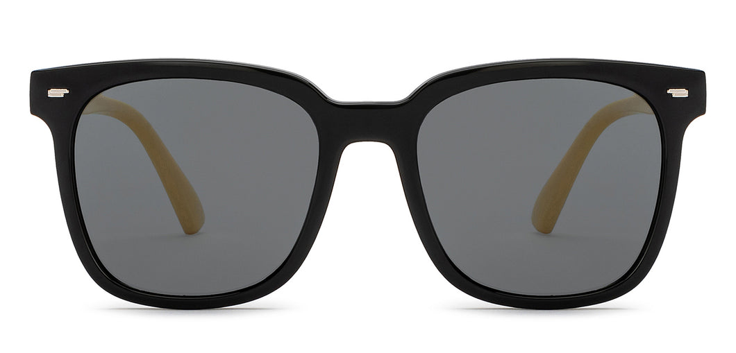 Black Wayfarer Full Rim Kids Sunglasses by Hooper-209786