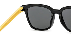 Black Wayfarer Full Rim Kids Sunglasses by Hooper-209786