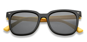 Black Wayfarer Full Rim Kids Sunglasses by Hooper-209786