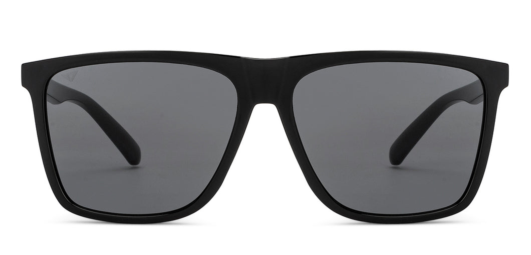 Black Wayfarer Full Rim Unisex Sunglasses by Vincent Chase Polarized-208071
