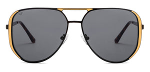 Black Aviator Full Rim Unisex Sunglasses by Vincent Chase-208812