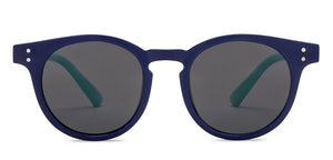 Blue Round Full Rim Kids Sunglasses by Hooper-209621