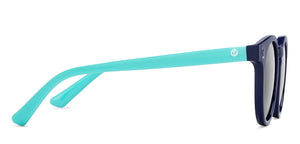 Blue Round Full Rim Kids Sunglasses by Hooper-209621