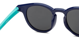 Blue Round Full Rim Kids Sunglasses by Hooper-209621