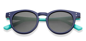 Blue Round Full Rim Kids Sunglasses by Hooper-209621