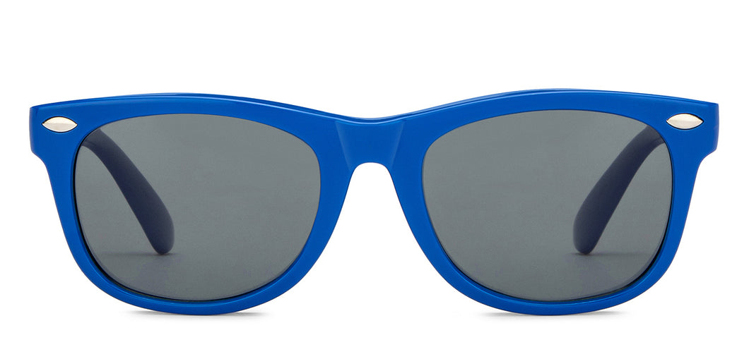 Blue Wayfarer Full Rim Kids Sunglasses by Hooper-209783
