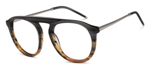 Aviator Full Rim Unisex Eyeglasses by John Jacobs-205976