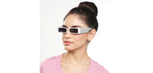 Load image into Gallery viewer, White Rectangle Full Rim Unisex Sunglasses by OJOS-205631