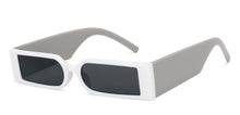Load image into Gallery viewer, White Rectangle Full Rim Unisex Sunglasses by OJOS-205631