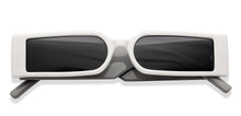 Load image into Gallery viewer, White Rectangle Full Rim Unisex Sunglasses by OJOS-205631