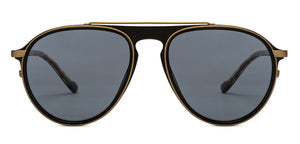 Gold Aviator Full Rim Unisex Sunglasses by Lenskart STUDIO-205474
