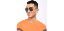 Load image into Gallery viewer, Gold Geometric Full Rim Unisex Sunglasses by Lenskart STUDIO-205480