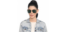 Load image into Gallery viewer, Gold Geometric Full Rim Unisex Sunglasses by Vincent Chase-209338