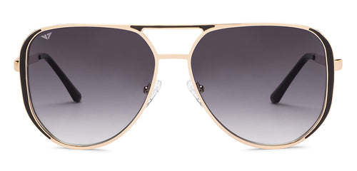 Black Aviator Full Rim Unisex Sunglasses by Vincent Chase-208811