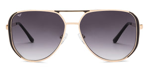 Black Aviator Full Rim Unisex Sunglasses by Vincent Chase-208811