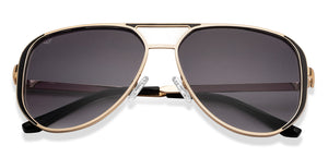 Black Aviator Full Rim Unisex Sunglasses by Vincent Chase-208811