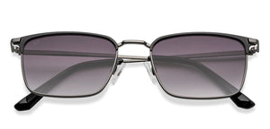 Gunmetal Clubmaster Full Rim Unisex Sunglasses by Vincent Chase-209531