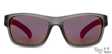 Load image into Gallery viewer, Grey Rectangle Full Rim Kid Sunglasses by Hooper-152566