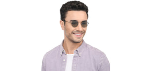 Gunmetal Geometric Full Rim Unisex Sunglasses by Lenskart STUDIO-207742